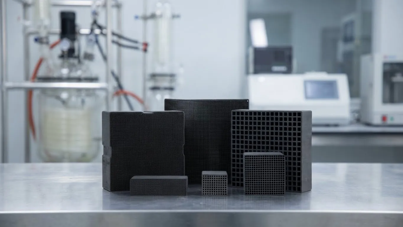 Wabenförmige Aktivkohlewürfel